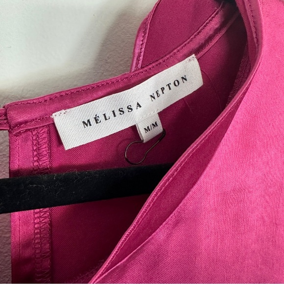 Melissa Nepton | Sleeveless Satin Top | Hot Pink Top - Picture 8 of 10